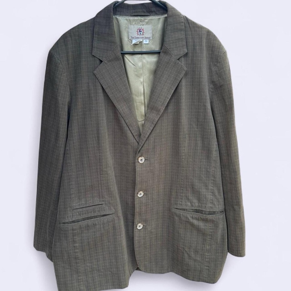 The Territory Ahead Brown Pinstripe Blazer